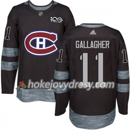 Pánské Hokejový Dres Montreal Canadiens Brendan Gallagher 11 1917-2017 100th Anniversary Adidas Černá Authentic